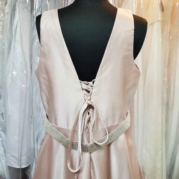 Light Mocha Shimmer Ballgown - Picture 6 of 7